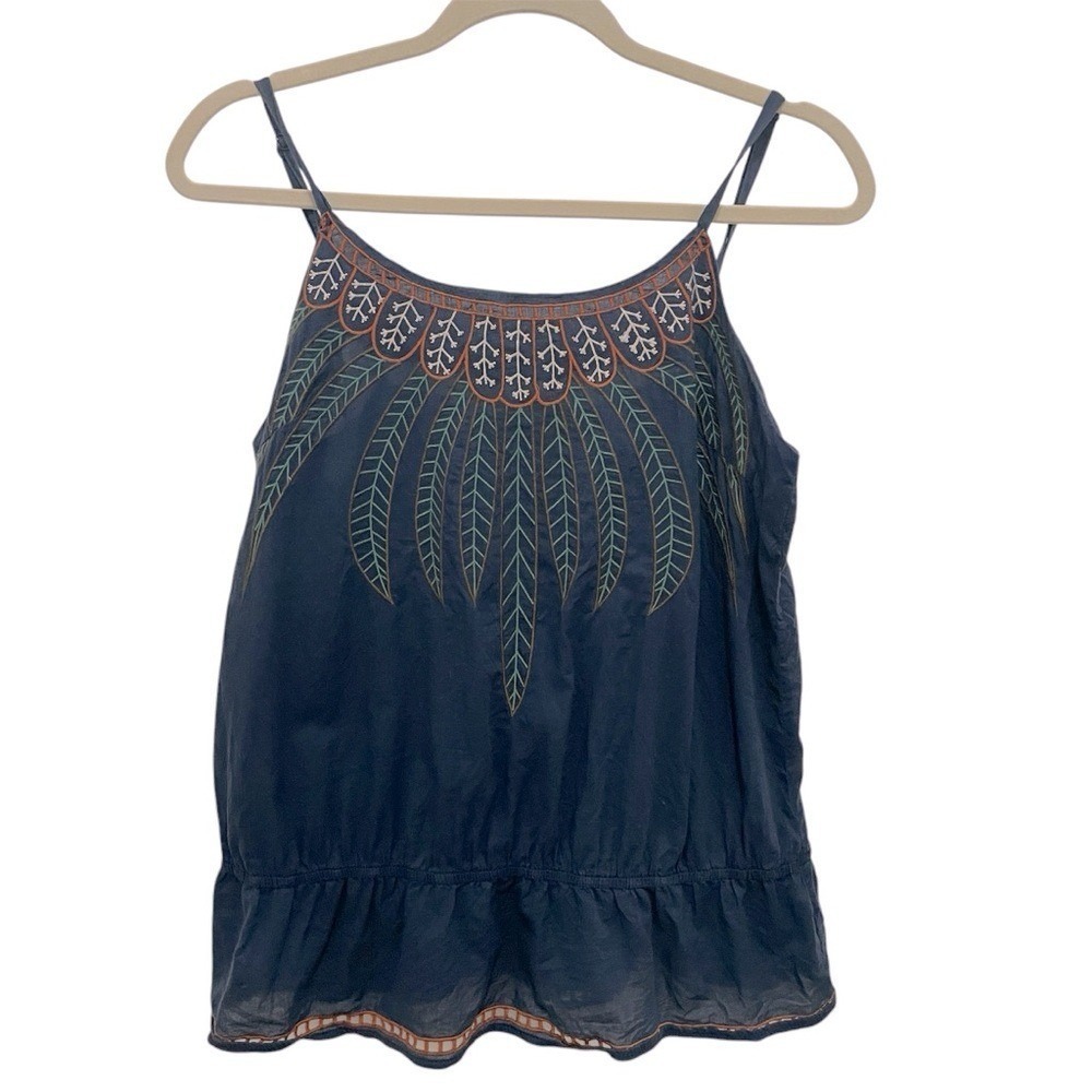 Forever 21 Womens Halter Top 100% Cotton Embroidered Boho Size M